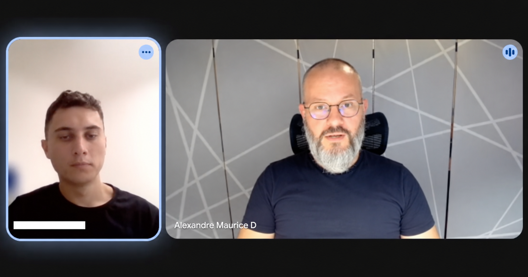 Capture d’une séance de coaching individuel en visioconférence avec Alexandre Maurice